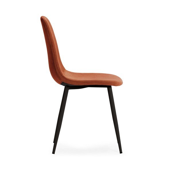 Terakotové čalúnené jedálenské stoličky v súprave 4 ks Minka – Marckeric-image-4