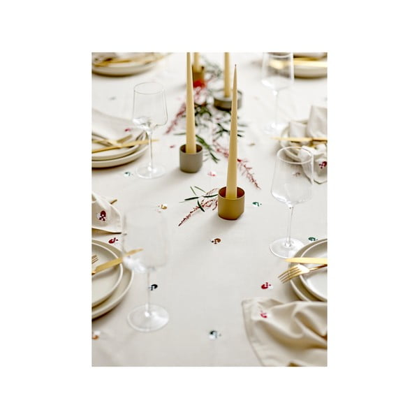 Bavlnený obrus ø 180 cm Hearts Embloidery – Södahl-image-2