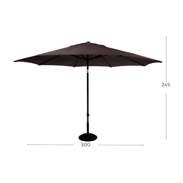 Hnedý záhradný slnečník Hartman Solar, ø 300 cm-image-1