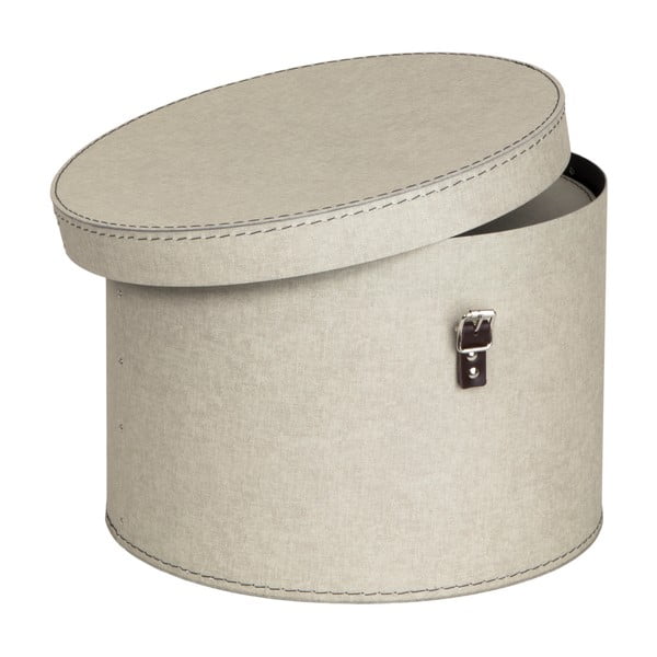 Béžové kartónové úložné boxy v súprave 2 ks s vekom ø 37,5x25 cm Rut Canvas Paper Laminate – Bigso-image-3