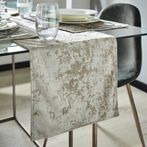 Behúň na stôl 180x33 cm Crushed Velvet - Catherine Lansfield-image-1