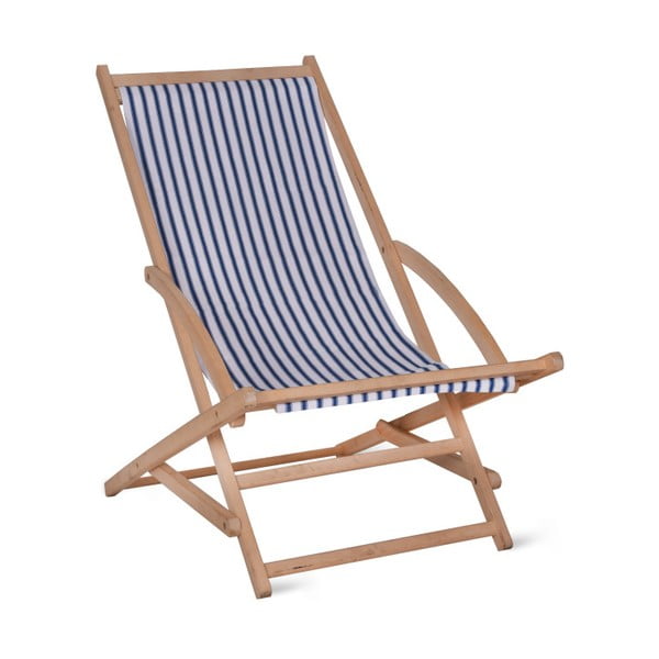 Záhradné ležadlo Garden Trading Rocking Deck Chair Blue Stripe