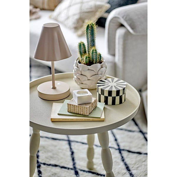 Béžová LED stmievateľná stolová lampa s kovovým tienidlom (výška 28 cm) Lianna – Bloomingville-image-1