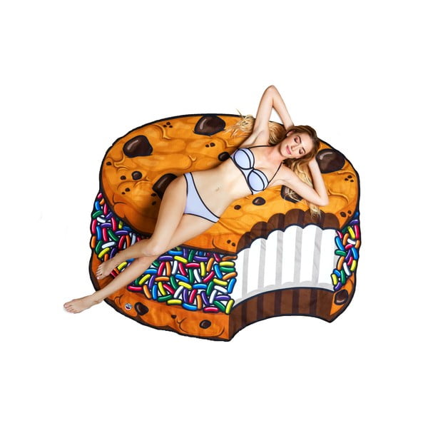 Plážová deka v tvare sušienky Big Mouth Inc., 152 cm × 137 cm
