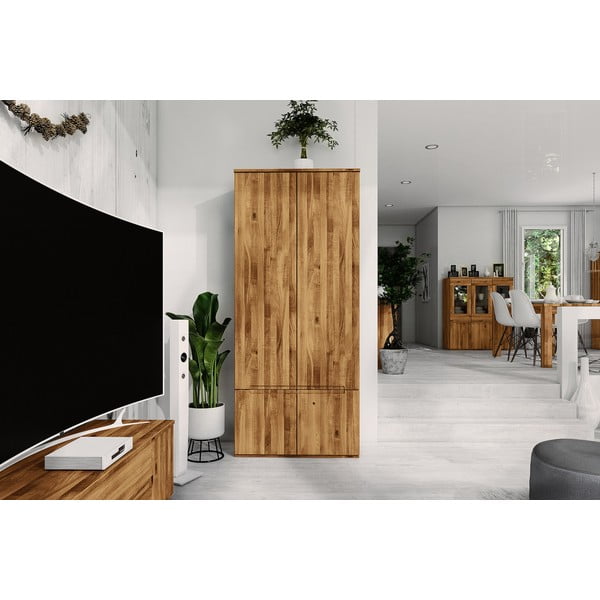 Šatníková skriňa z dubového dreva 90x206 cm Vento 2 - The Beds-image-4