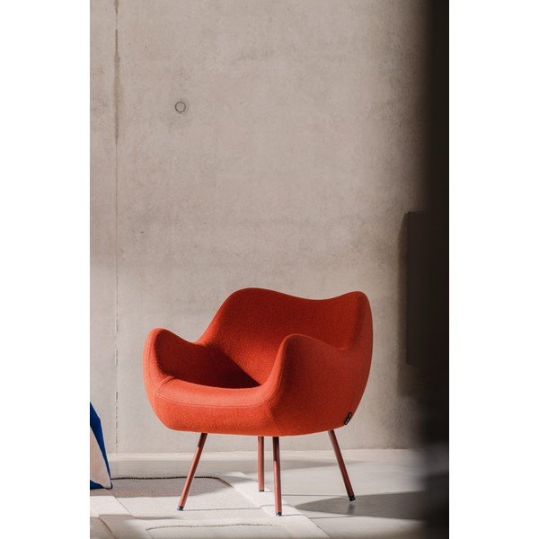 Červené vlnené kreslo RM58 – noo.ma-image-1