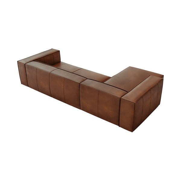 Koňakovohnedá kožená rohová pohovka (ľavý roh) Madame - Windsor & Co Sofas-image-4