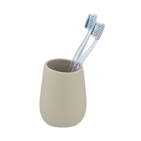 Béžový keramický téglik na kefky Wenko Badi-image-2