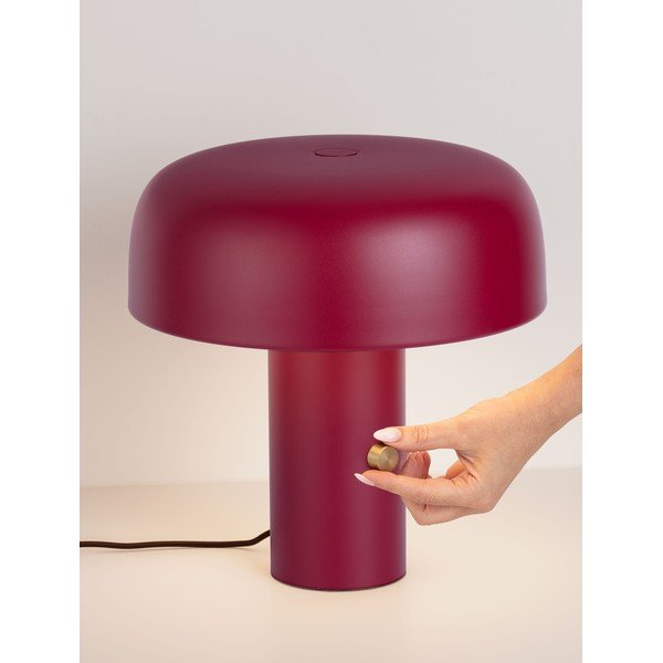 Vínovočervená kovová LED stolová lampa so stmievačom (výška  31 cm) Noelia – Nova Luce-image-1