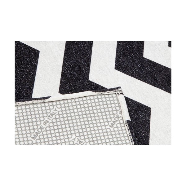 Čierno-biely behúň Floorita Optical Black White, 60 × 150 cm-image-3