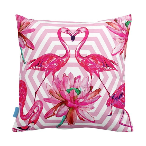 Obliečka na vankúš Leilani Flamingo Love, 43 x 43 cm