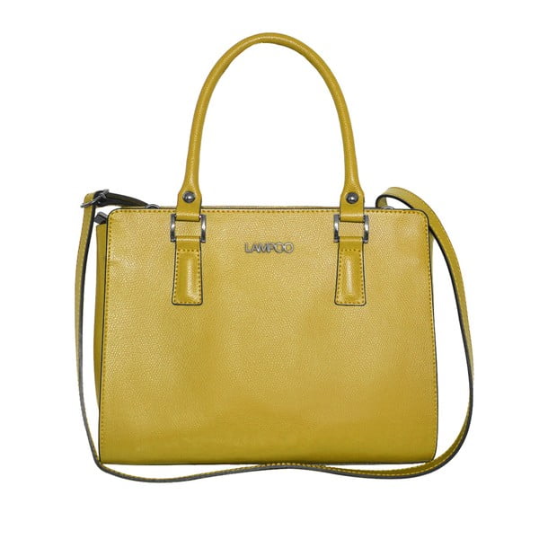 Žltá kožená kabelka Lampoo Clubbo