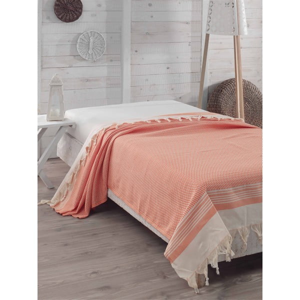 Prikrývka na posteľ Hasir Orange, 200x240 cm