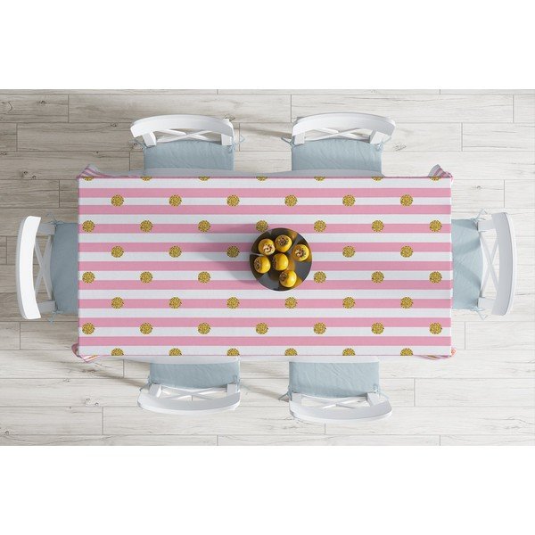 Obrus s prímesou bavlny Minimalist Cushion Covers Golden Dots, 140 x 180 cm-image-1