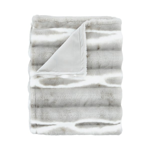 Svetlosivá deka z umelej kožušiny 130x170 cm Flint – Catherine Lansfield