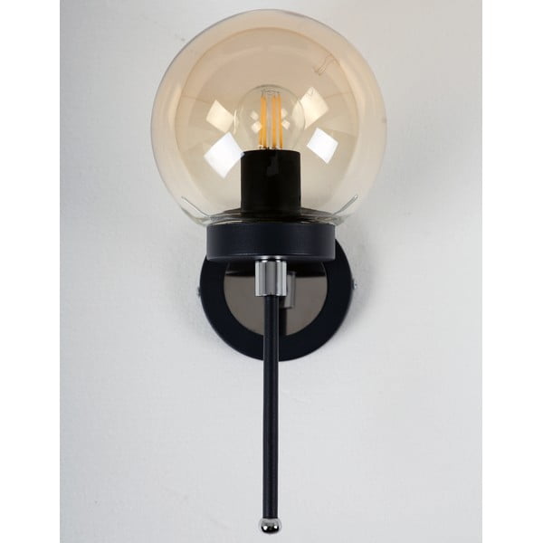 Okrovožlto-čierne nástenné svietidlo ø 15 cm Tokyo – Squid Lighting