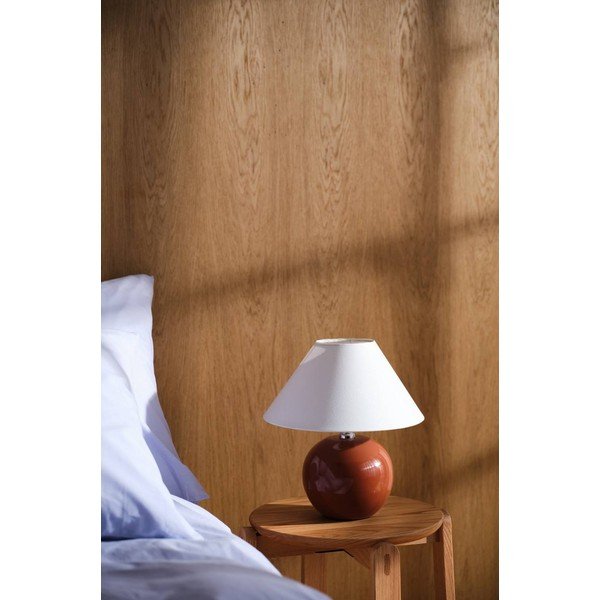 Hnedá/krémovobiela keramická stolová lampa (výška  29 cm) Karamell – Jotex-image-2