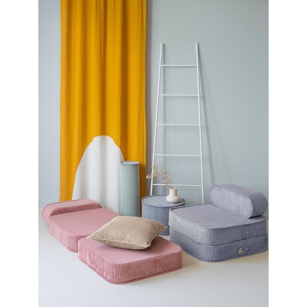 Modré menčestrové detské kresielko Flip – Wigiwama-image-1