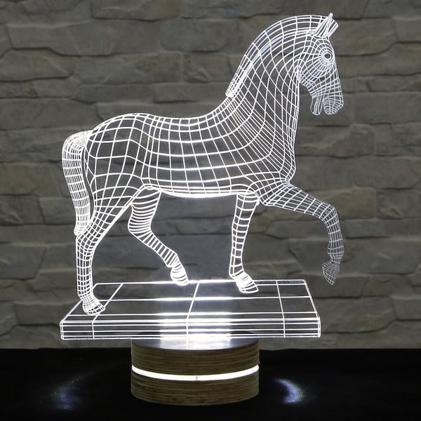 3D stolová lampa Big Horse