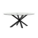 Jedálenský stôl so sklenenou doskou 100x200 cm Argo – Kave Home