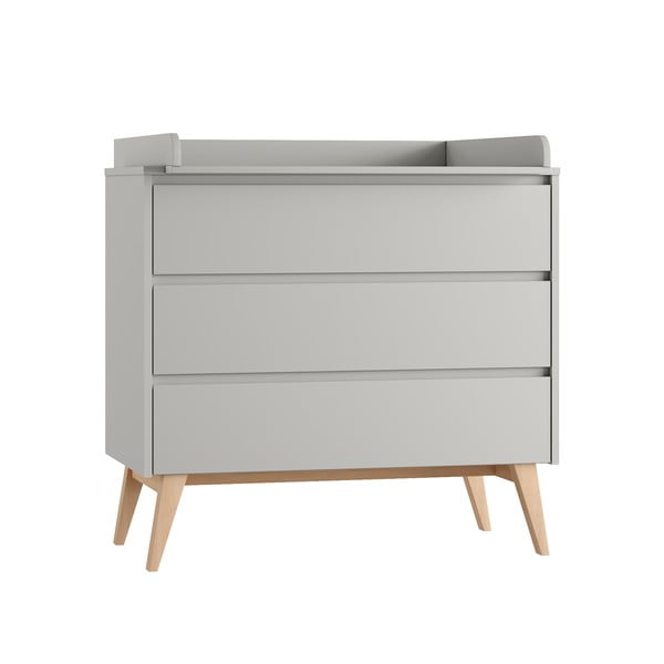 Sivá nízka detská komoda 100x52,5 cm Swing – Pinio-image-2