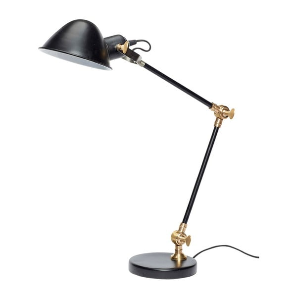 Čierna stolová lampa Hübsch Osvald