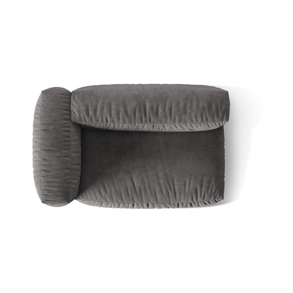 Sivý zamatový modul pohovky (ľavý roh) Martina – Micadoni -image-3