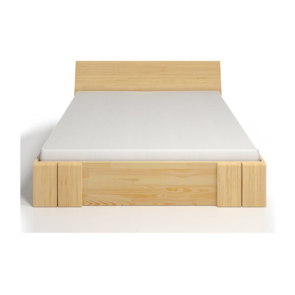 Dvojlôžková posteľ z borovicového dreva so zásuvkou SKANDICA Vestre Maxi, 200 × 200 cm