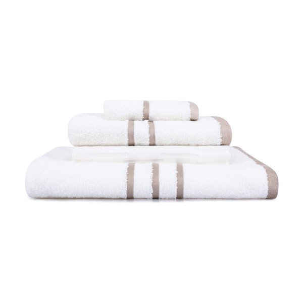 Biele bavlnené uteráky a osušky v súprave 4 ks Linda – Foutastic-image-2