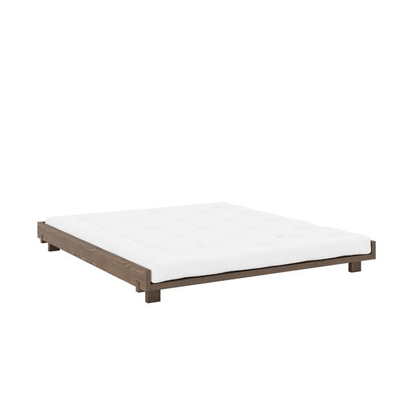 Hnedá dvojlôžková posteľ z borovicového dreva s roštom 180x200 cm Social – Karup Design-image-3