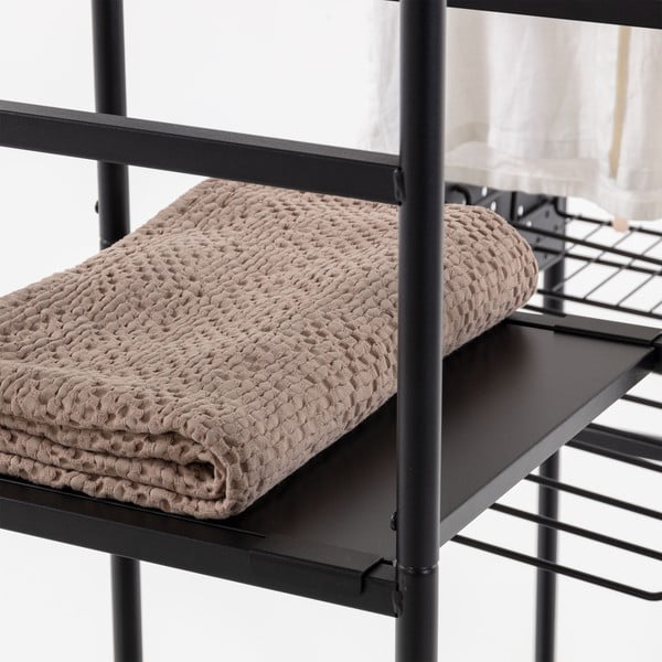 Čierny šatník Kave Home Storn, výška 182 cm-image-4