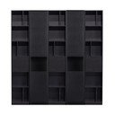 Čierna modulárna knižnica z borovicového dreva 200x210 cm Finca – WOOOD