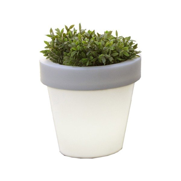 Biely kvetináč s podsvietením Tomasucci Classic, ⌀ 45 cm-image-3
