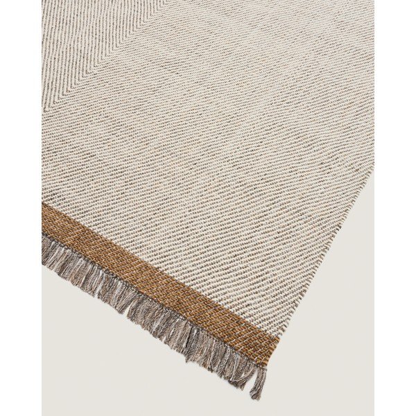 Krémový ručne tkaný vlnený koberec 200x300 cm Brina – Kave Home-image-4