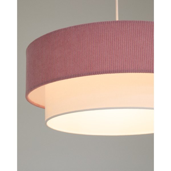 Biele/svetloružové detské svietidlo s textilným tienidlom Bianella – Kave Home-image-2