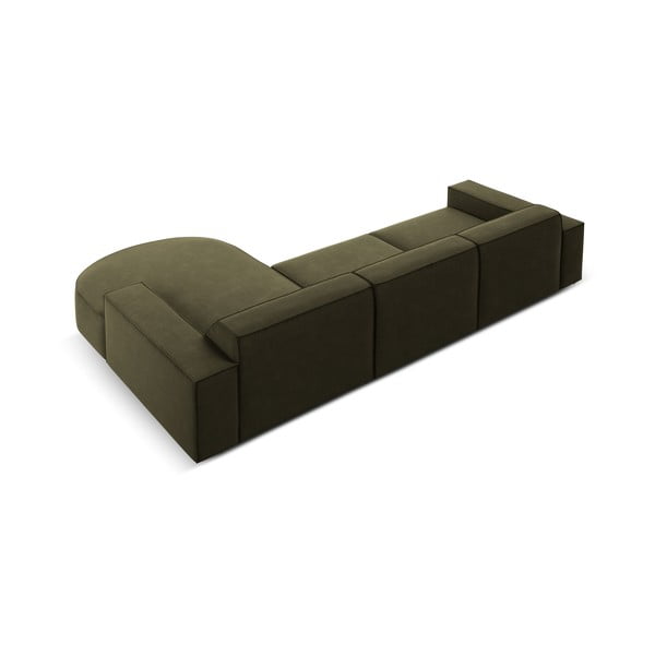 Zelená zamatová rohová pohovka (pravý roh) Jodie - Micadoni Home-image-4