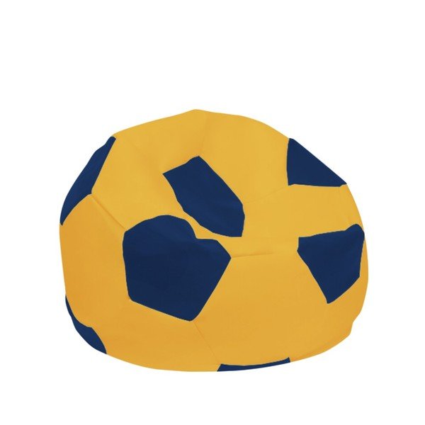 Tmavomodro-oranžový detský sedací vak Football – Floriane Garden