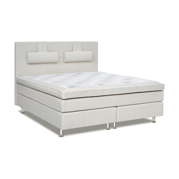 Béžová posteľ s matracom Gemega Hilton, 180x200 cm