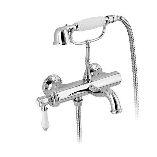 Nástenná vaňová batéria v lesklej striebornej farbe (2 výstupy) Vienna – Sapho