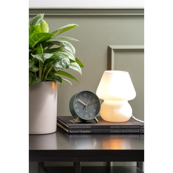 Biela sklenená stolová lampa Leitmotiv Glass, výška 18 cm-image-1