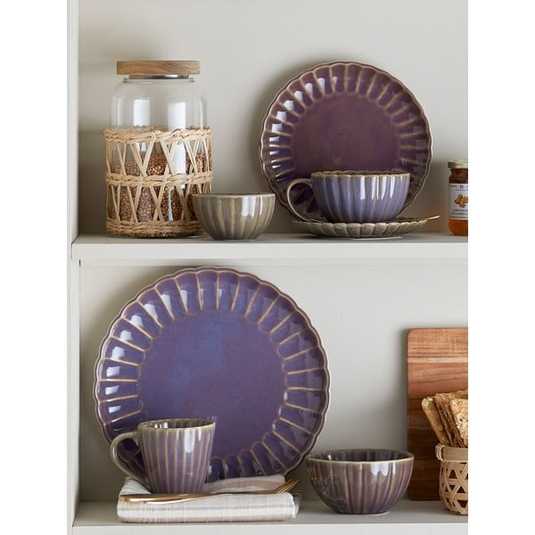 Fialová šálka na cappuccino z kameniny 220 ml Latina – Bloomingville-image-3