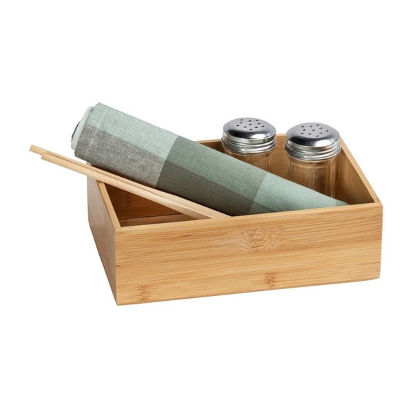 Bambusová úložná priehradka Wenko Terra, šírka 22 cm-image-1