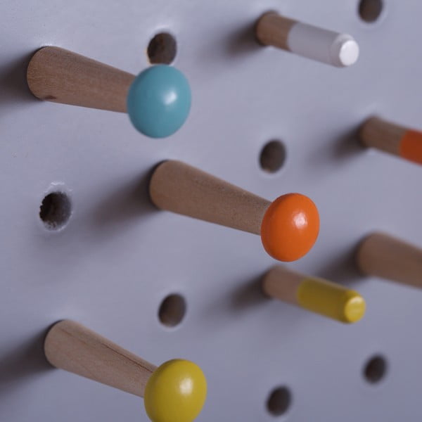 Multifunkčná nástenka Pegboard 61x81 cm, šedá-image-1