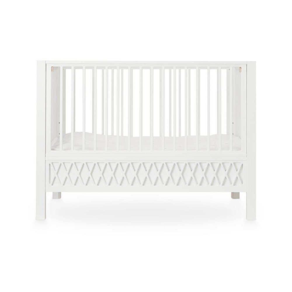E-shop Biela postieľka s nastaviteľnou výškou/prístavná 60x120 cm Harlequin – Cam Cam Copenhagen