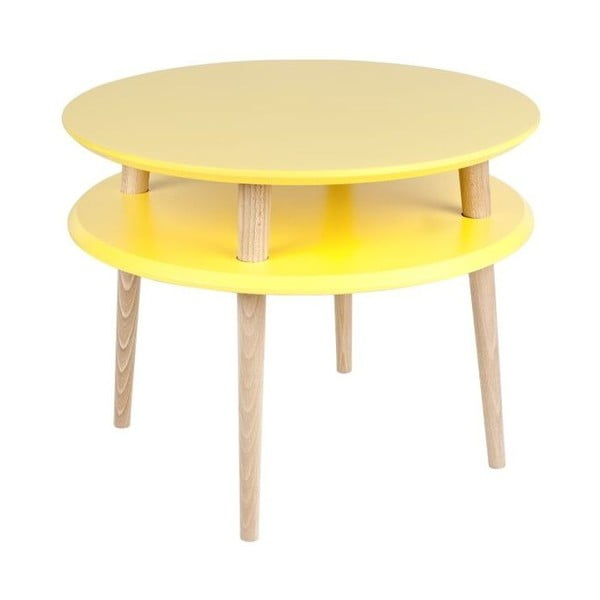 Konferenčný stolík UFO 45x57 cm, žltý