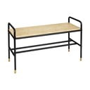 Čierna/prírodná kovová polička s lavicou Loft - Wenko