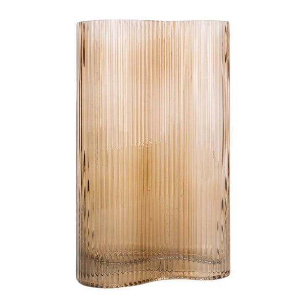 Svetlohnedá sklenená váza PT LIVING Wave, výška 27 cm-image-3