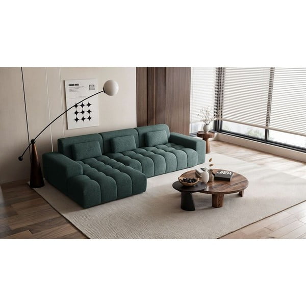 Modrá ženilková rohová pohovka (ľavý roh/s leňoškou) Chevi – Ghado-image-1