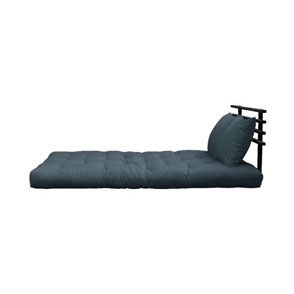 Rozkladacia pohovka s modrým poťahom Karup Design Shin Sano Black/Petrol Blue-image-1