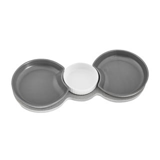 Súprava 3 servírovacích misiek s podnosom Villa Altachiara Yin&Yang, 38 x 16,5 cm